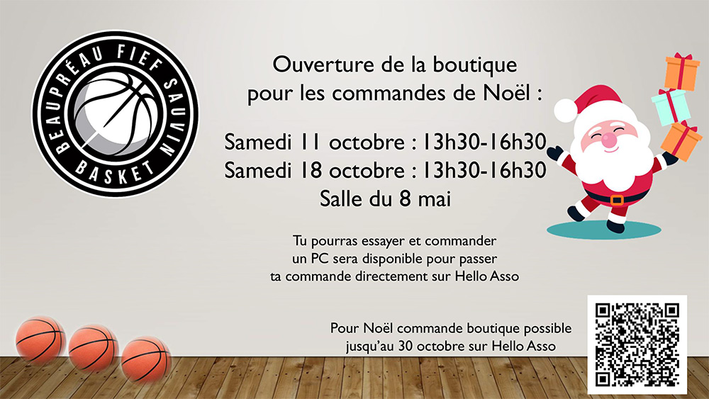 Boutique / commandes Noël